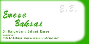 emese baksai business card
